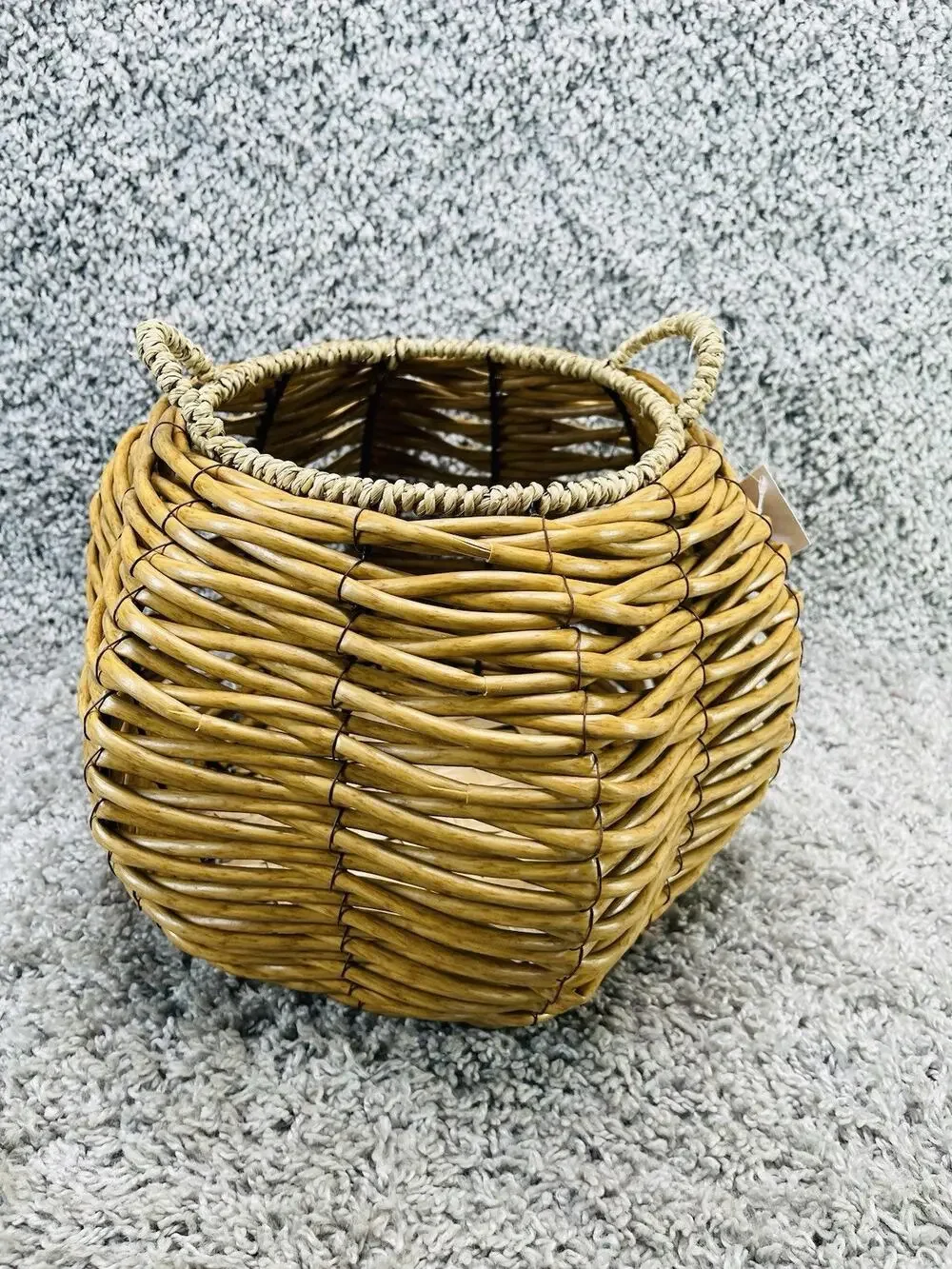 Pumpkin Rattan Basket Rustic American Country Decorative Home Decor New